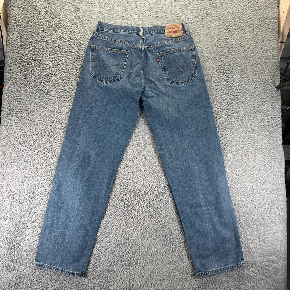 Vintage Levi's 550 Jeans Mens 34x34 Blue Cotton Denim Straight Relaxed Workwear